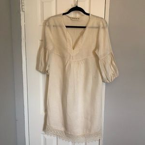 Miss Rose Sister Violet linen dress